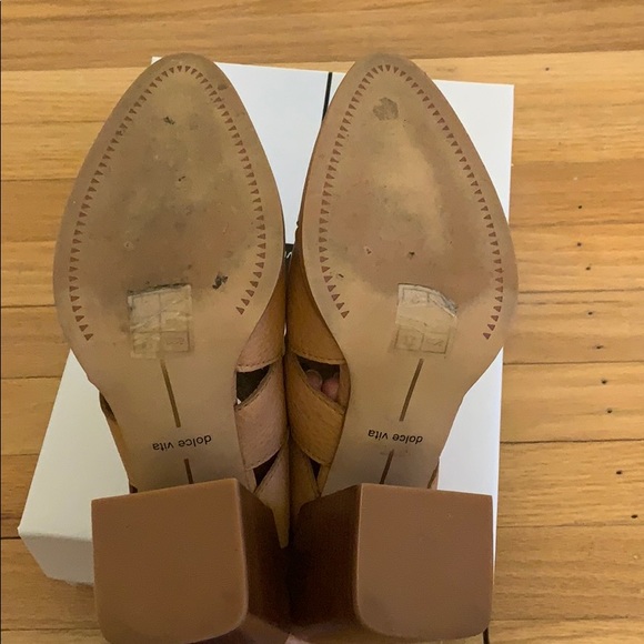 Dolce Vita Makeo heel slides in caramel size 6 - Picture 4 of 4